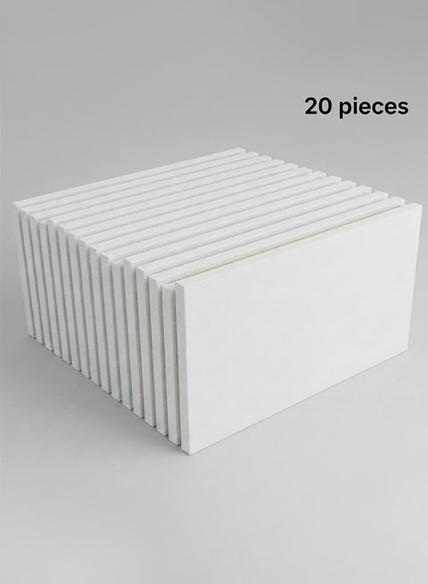 لوحات قماشية مقاس 20×30 سم - مثالية للأعمال اليدوية، والرسم بالأكريليك والزيت، والفنون والحرف اليدوية، عبوة من 20 قطعة