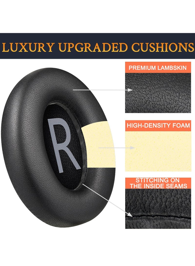 Replacement Ear Pads for Bose 700 Noise Cancelling Headphones (NC700) Softer PU Leather, Luxurious Memory Foam, Added Thickness, Extra Durable Ear Cushions (Black)  - Image 3
