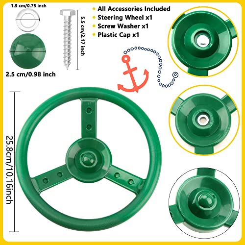 Restroma 6 Pack Plastic Swingset Ship Wheel Playground Steering Wheel Steering Wheel Toys for Kids Boys Girls Playhouse Treehouse Playground - Image 5