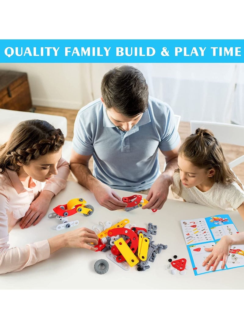 Loquat Construction Building Toys for Kids Age 3-12-year-old,57pcs, 2 Models Demountable and Assembled Engineering Vehicle Educational Toy Set Suitable Boys Girls - Image 4