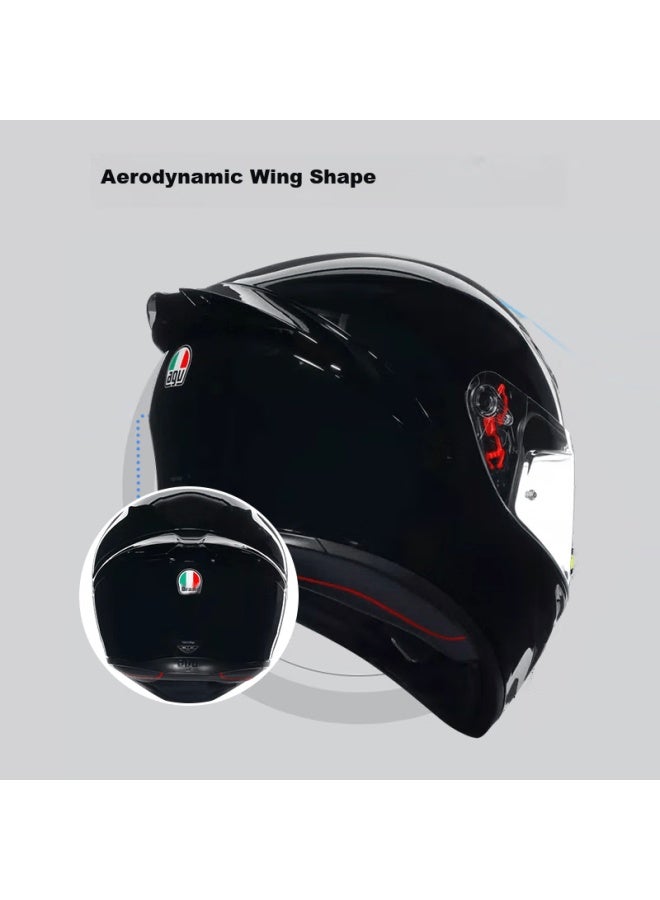 Agv K1s Motorcycle Helmet, 3c Certified, Wide Field Of View, Safe Riding For Men And Women, All Seasons, Glossy Black, XL - Image 2