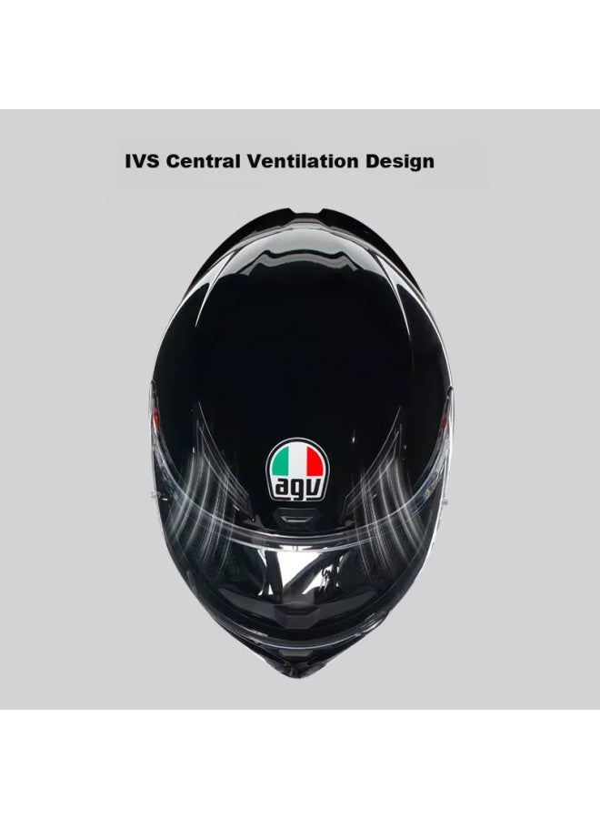 Agv K1s Motorcycle Helmet, 3c Certified, Wide Field Of View, Safe Riding For Men And Women, All Seasons, Glossy Black, XL - Image 3