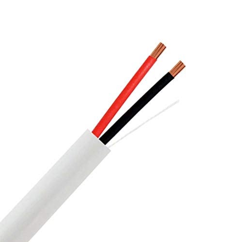Cableague 14AWG 2Conductor Speaker Wire 200Feet White 999 Oxygen Free Copper ETL Listed CL3 Indoor Speaker Cable