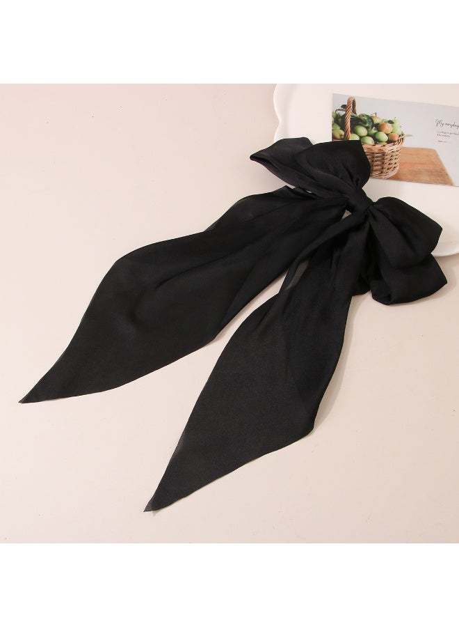 Sky Shine 6 Pcs Multicolor Big Bow Hair Clips for Women & Girls – Satin Silky Long Tail Bow Barrettes, French Hair Clips & Metal Hair Clamps, Elegant Bowknot Hair Accessories for Weddings, Birthdays, Parties, School & Daily Hairstyles - Image 3