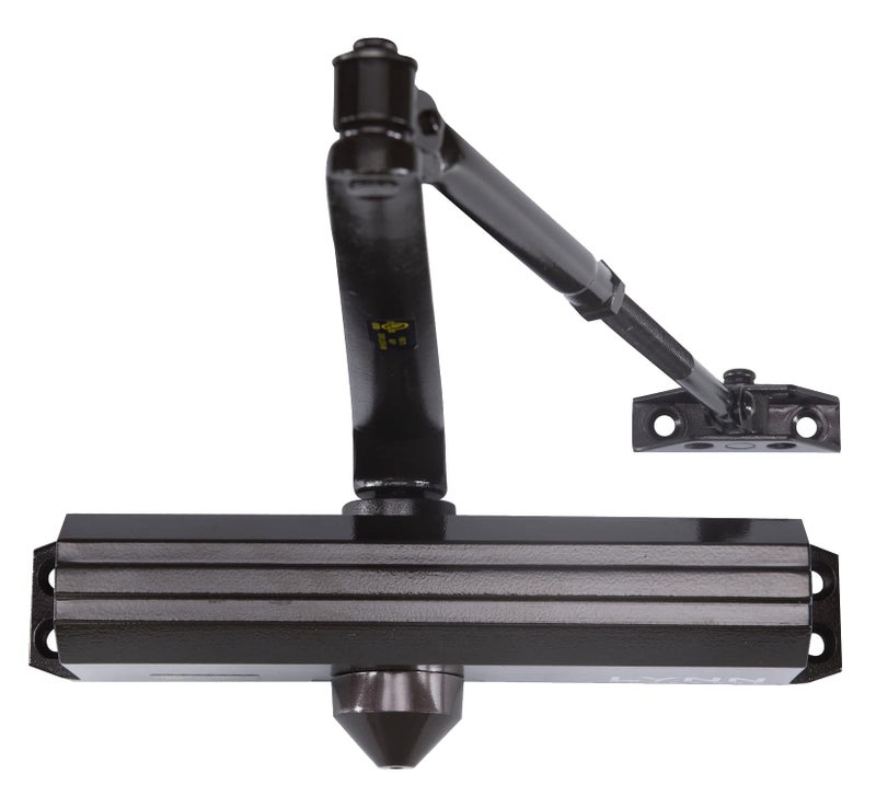 CLG HARDWARE MediumHeavy Duty Commercial Door Closer DC7016 Surface Mounted Grade 1 ADA UL 3 Hour Fire Rated Adjustable Size 16 for Entrances Aluminum Storefronts US10B Dark Bronze