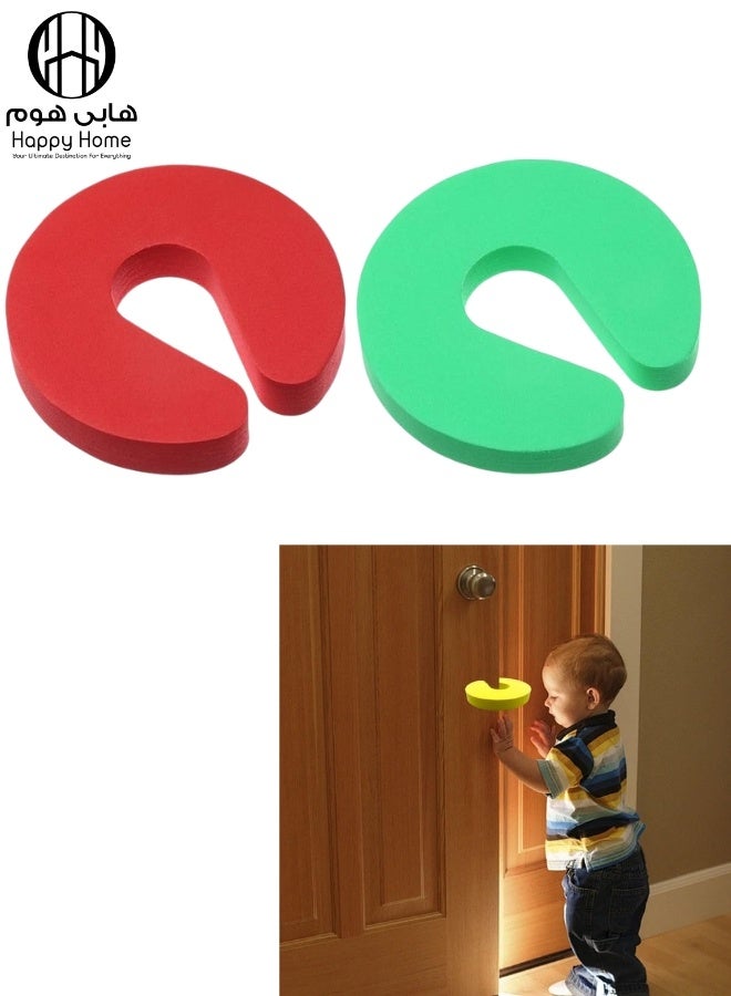 Happy Home Door Finger Guards 2 Pack Foam Child Door Stopper Baby Safety Finger Pinch Guard Baby Safety Anti slam Door Stoppers Safety Door Stopper - Image 1