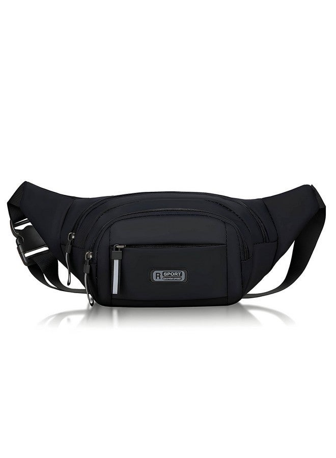 Kraptick Premium Unisex Waist Bag for Men and Women - Stylish Fanny Pack, Hip Bag, Outdoor Waist Bag (Black) - Image 1