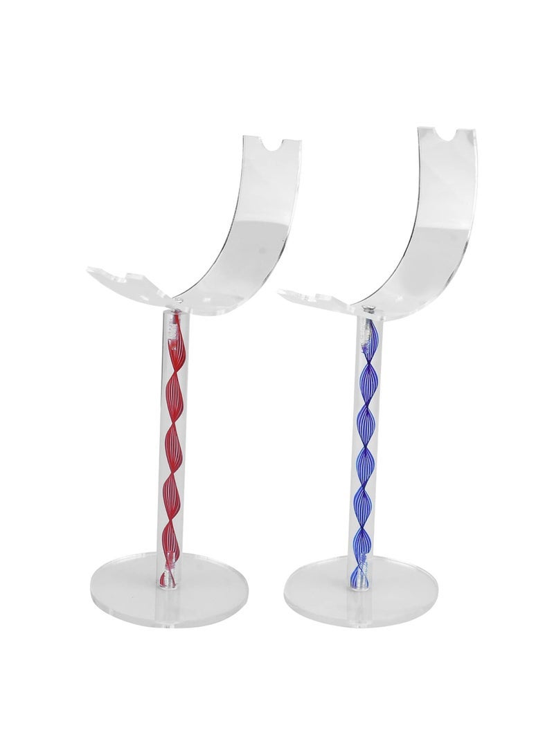 Captaintech Moon Shaped Display Stand, Clear Display Stand, Jewelry Display Stand, Adjustable Acrylic Sandals Shoe Display Stand, Clear Shoe Rack, Storage Shoe Organizer Holder Organization Space Saver - Image 1