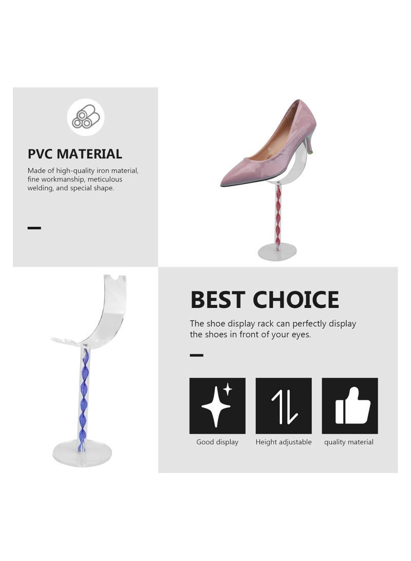 Captaintech Moon Shaped Display Stand, Clear Display Stand, Jewelry Display Stand, Adjustable Acrylic Sandals Shoe Display Stand, Clear Shoe Rack, Storage Shoe Organizer Holder Organization Space Saver - Image 2