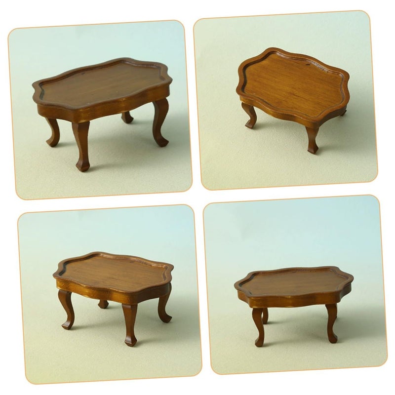 Miniature Coffee Table Dollhouse Decor Realistic Design Kitchen Living Room Furniture Accessory - Image 4