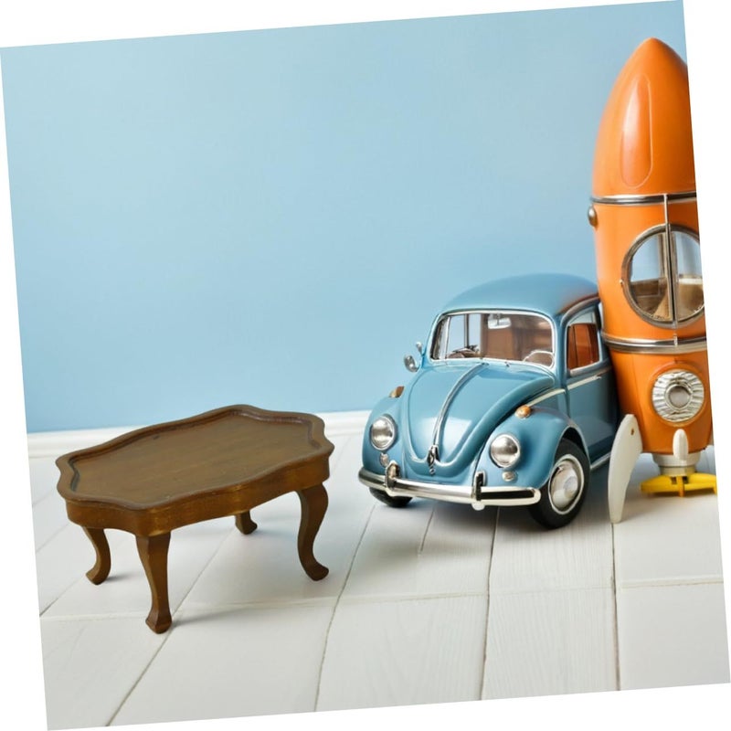 Miniature Coffee Table Dollhouse Decor Realistic Design Kitchen Living Room Furniture Accessory - Image 5