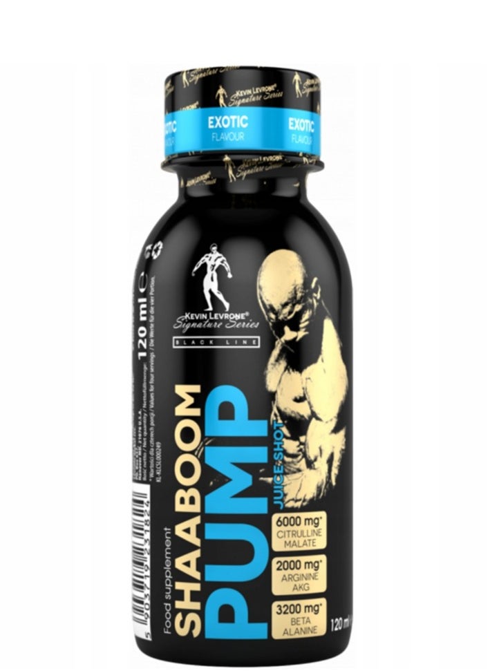 KEVIN LEVRONE - Kevin Levrone Shaaboom Pump Juice Shot 120 ml Exotic Flavor - Image 1