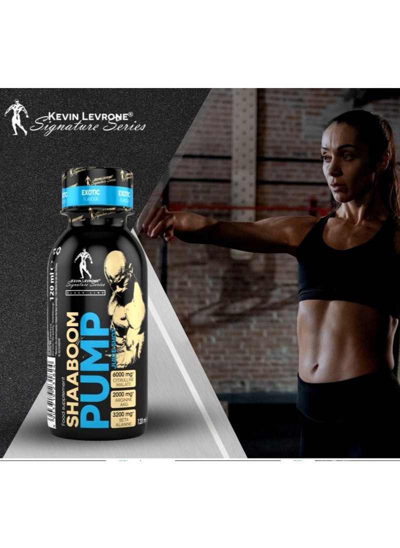 KEVIN LEVRONE - Kevin Levrone Shaaboom Pump Juice Shot 120 ml Exotic Flavor - Image 1