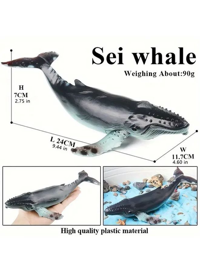 Shark Whale Dolphin Humpback Killer Whale Hammerhead Marine Animal Model Toy Set - Image 3