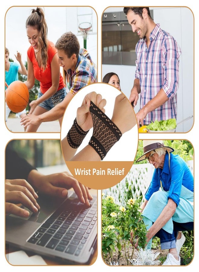 WY LIGHTING LEVEL Copper Wrist Compression Sleeve, Compression Wrist Brace Wrist Support Wrap Improved Circulation Pain Relie Recovery, Elastic Wrist Band for Arthritis, Workout, Carpal Tunnel, Wrist Support for Women - Image 5