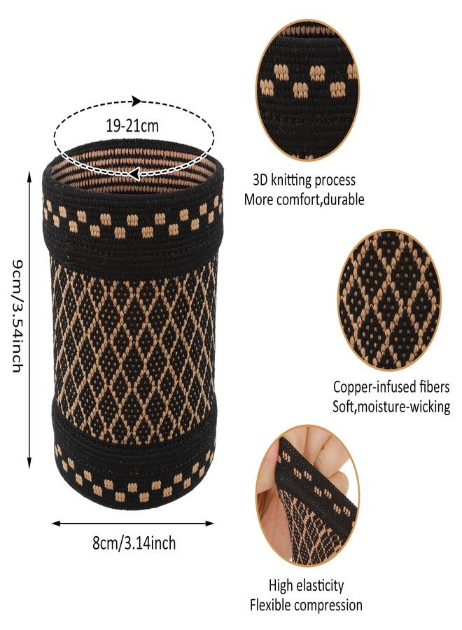 WY LIGHTING LEVEL Copper Wrist Compression Sleeve, Compression Wrist Brace Wrist Support Wrap Improved Circulation Pain Relie Recovery, Elastic Wrist Band for Arthritis, Workout, Carpal Tunnel, Wrist Support for Women - Image 2