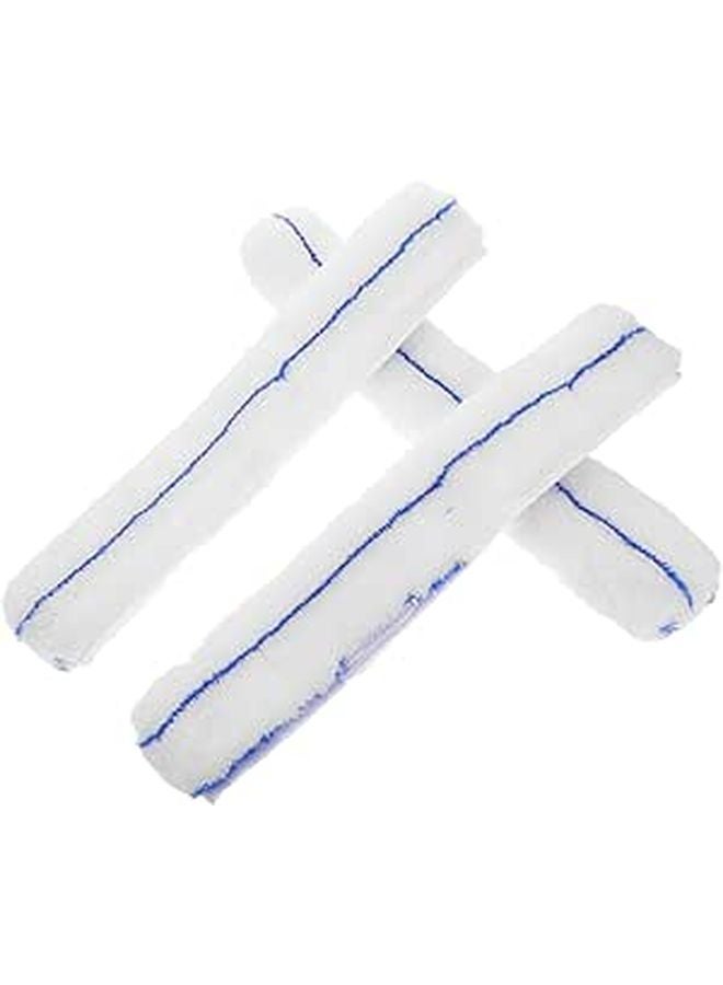 Extendable Glass Cleaning Brush Set with Squeegee 3 Pcs Blue Bristle Heads - Image 1