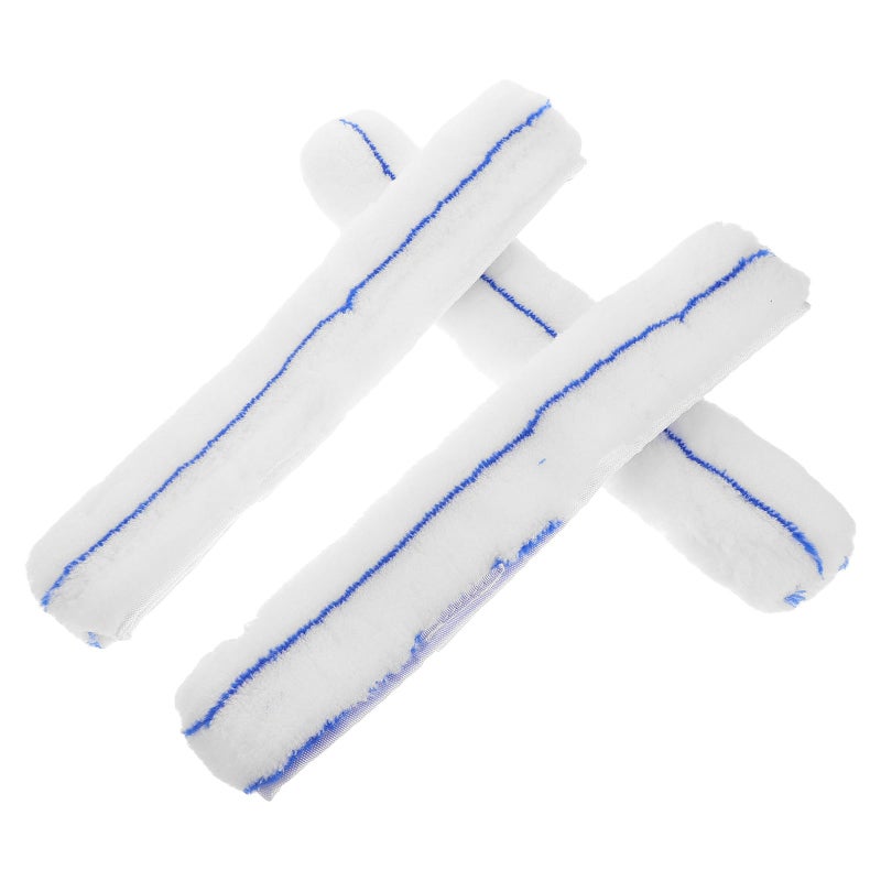 Extendable Glass Cleaning Brush Set with Squeegee 3 Pcs Blue Bristle Heads - Image 2