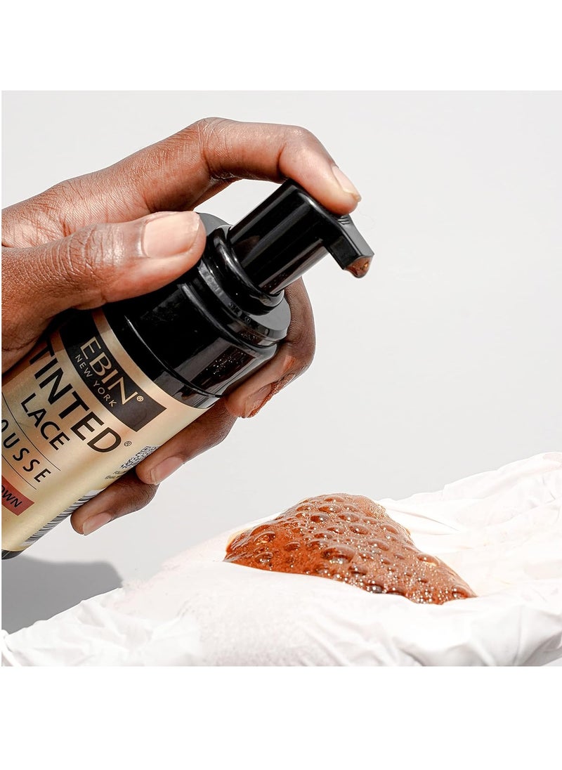 EBIN NEW YORK EBIN NEW YORK TINTED LACE MOUSSE - 3.38oz/ 100ml - Dark Brown  - Image 3
