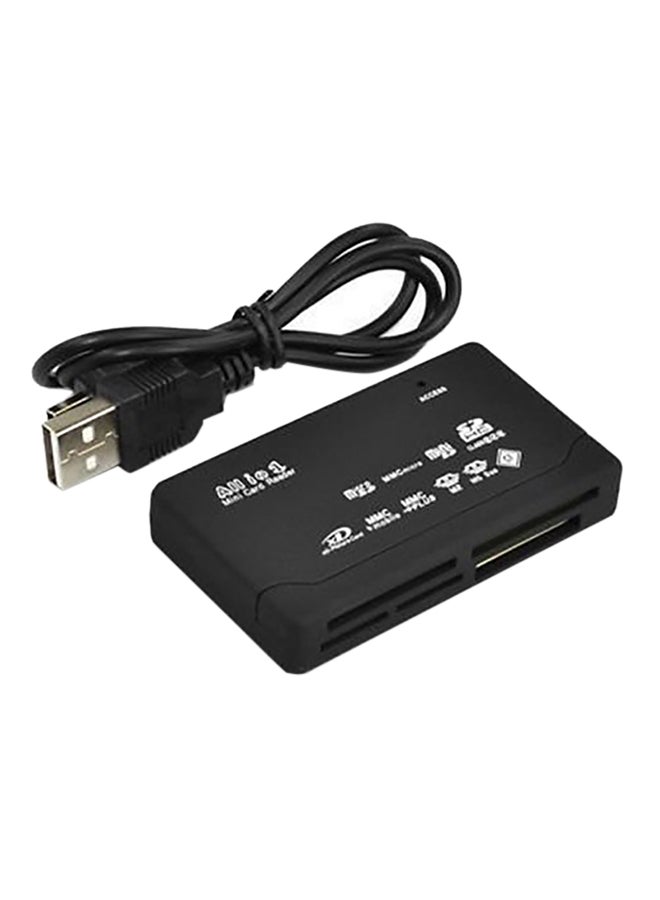 All-In-1 USB Memory Card Reader Black - Image 2