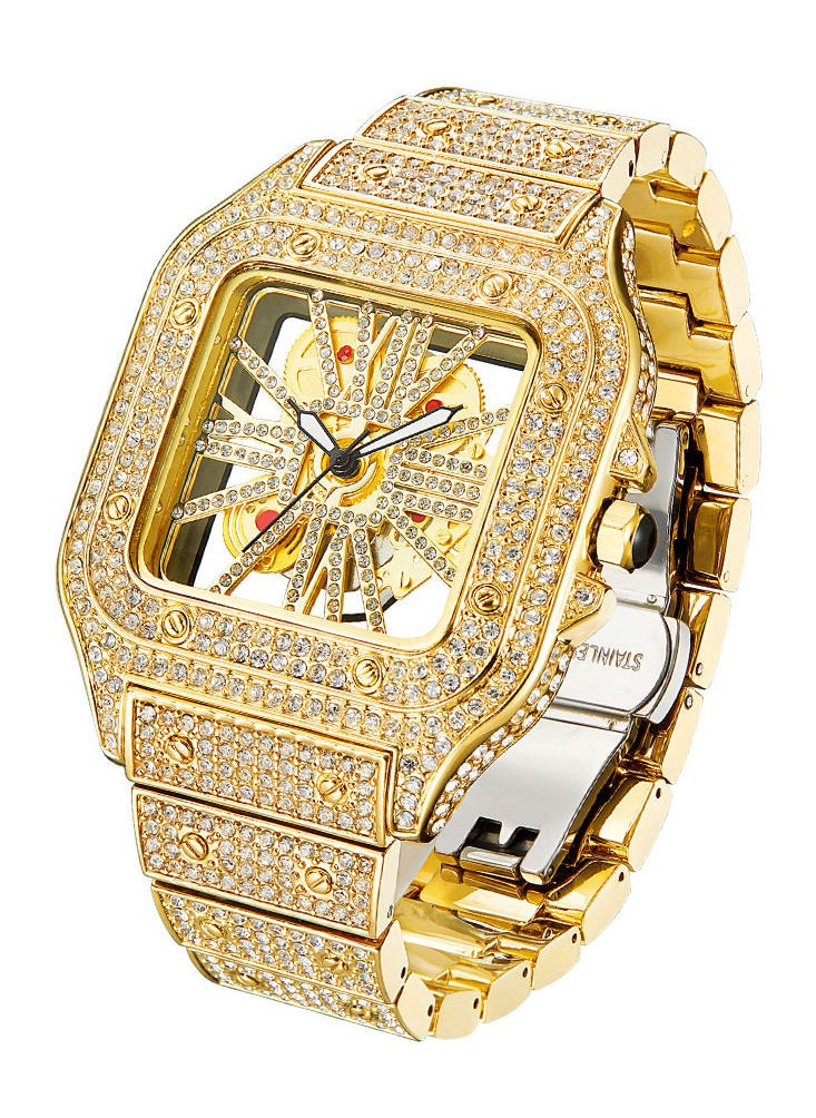 MISS FOX Diamond Inlaid Watch Gold  - Image 1