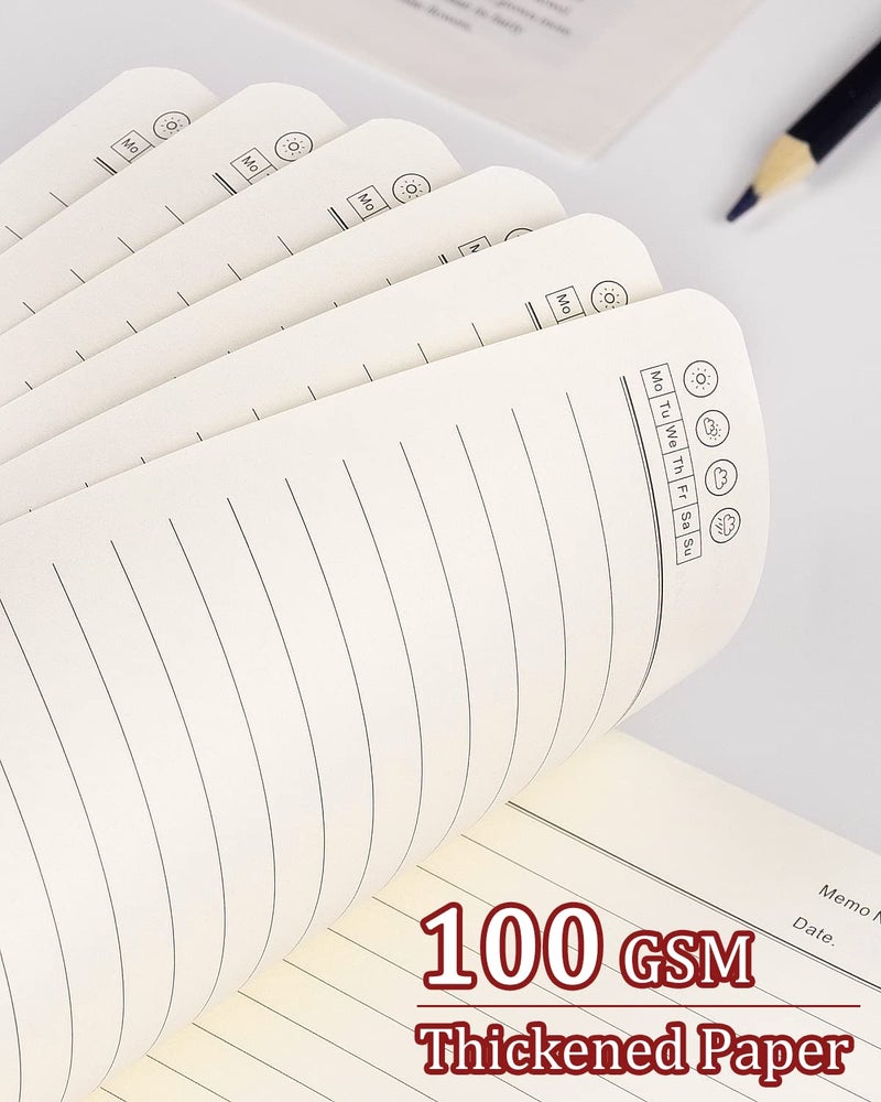 Dynta Spiral Notebooks A5 Lined 5Pcs College Ruled Journals Bulk Thick Paper for Work, Study, Notes Taking, Gifts 120 Pages/60 Sheets Kraft Brown - Image 3