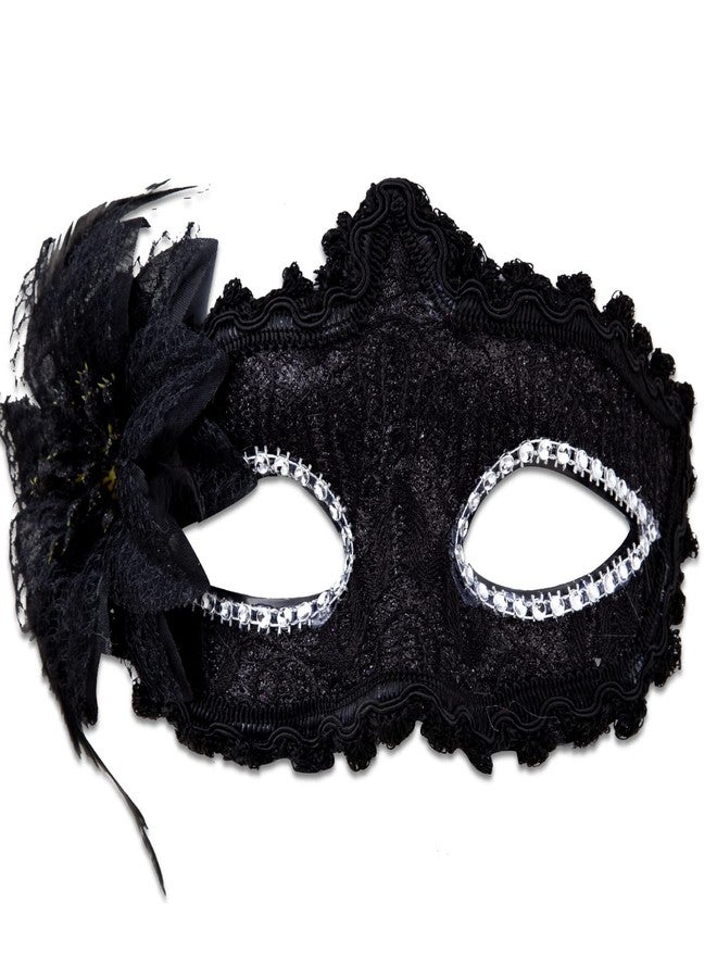 Boobeen Halloween Lace Mask, Masquerade Venetian Mask Lace Eye Mask, Half Face Masquerade Mask for Carnival Ball Dress Party - Image 1