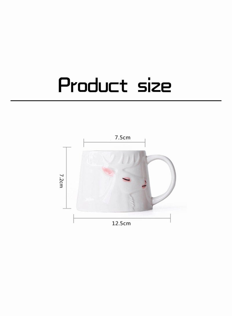 1-Piece Ceramic Hand-Painted Deer Shape Mug,Simple And Retro - Image 3