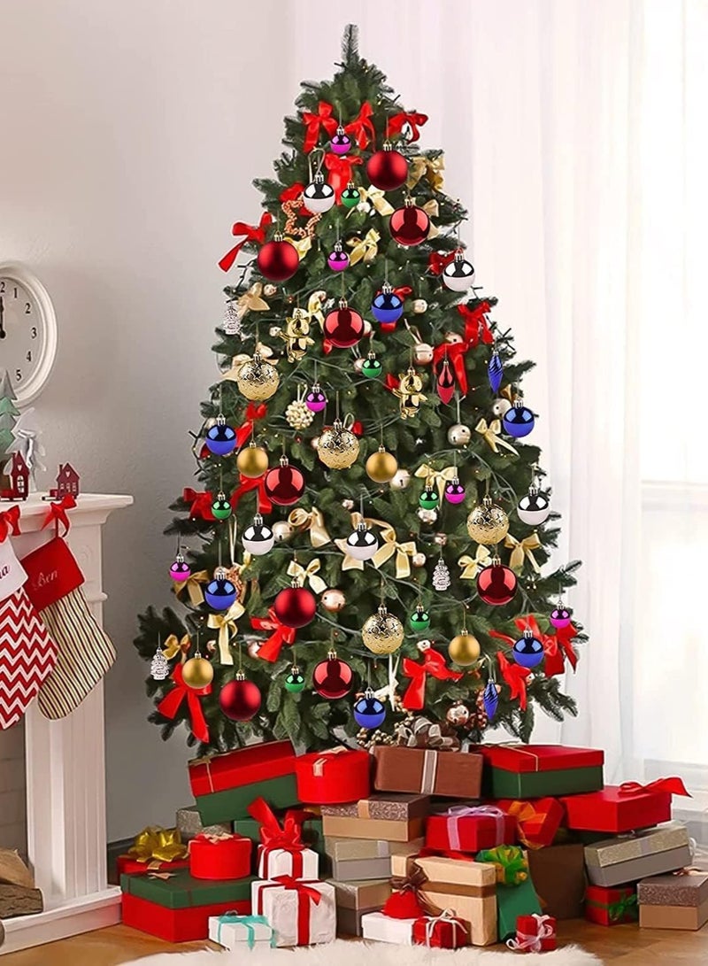AUTOYSUR 60-70 قطعة كرة شجرة، زينة شجرة كرات مع عبوة هدايا قابلة لإعادة الاستخدام لتزيين حفلات الزفاف والعطلات (عشوائي) - Image 5