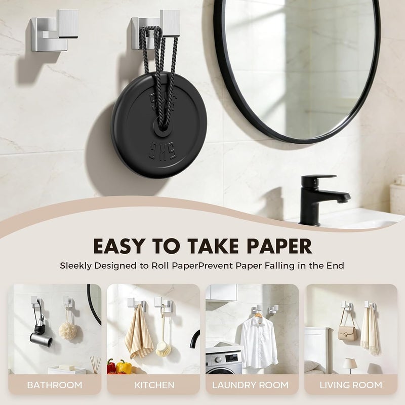PAHSFS Bathroom Hardware Set Brushed Nickel 5-Pieces Bathroom Towel Rack SUS304 Stainless Steel Bath Towel Bar Set, Towel Racks Wall Mounted. - Image 5