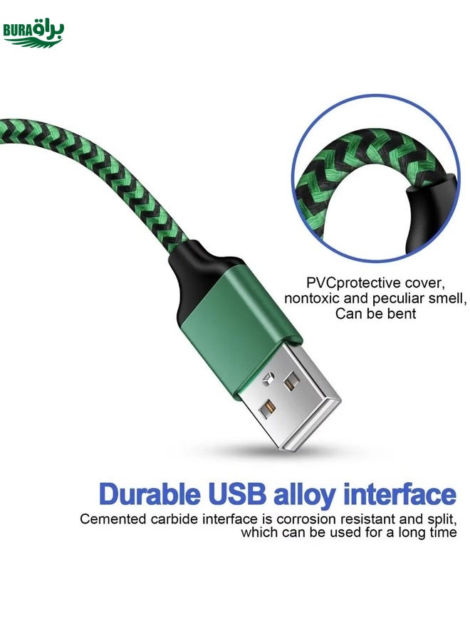 BURAQ USB-A to Dual 3.5mm Separate Style Audio Adapter Cable, Length:2m(Green) - Image 4