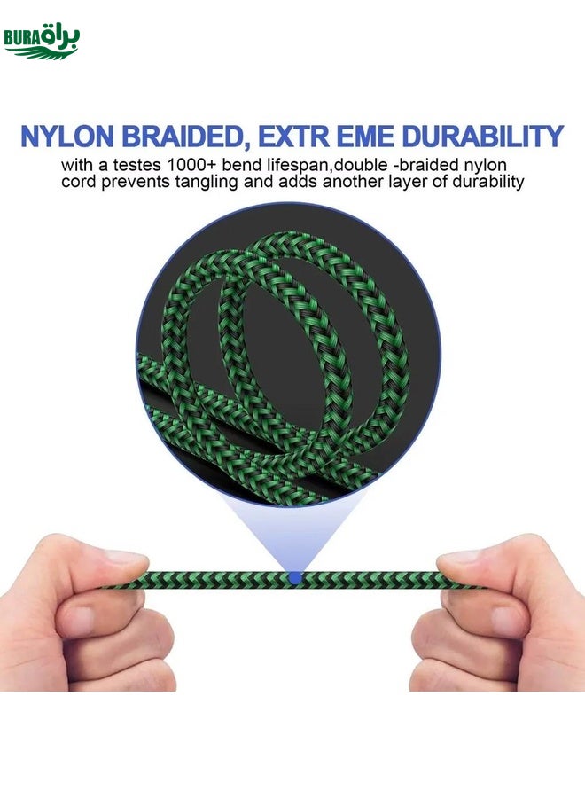 BURAQ USB-A to Dual 3.5mm Separate Style Audio Adapter Cable, Length:2m(Green) - Image 5