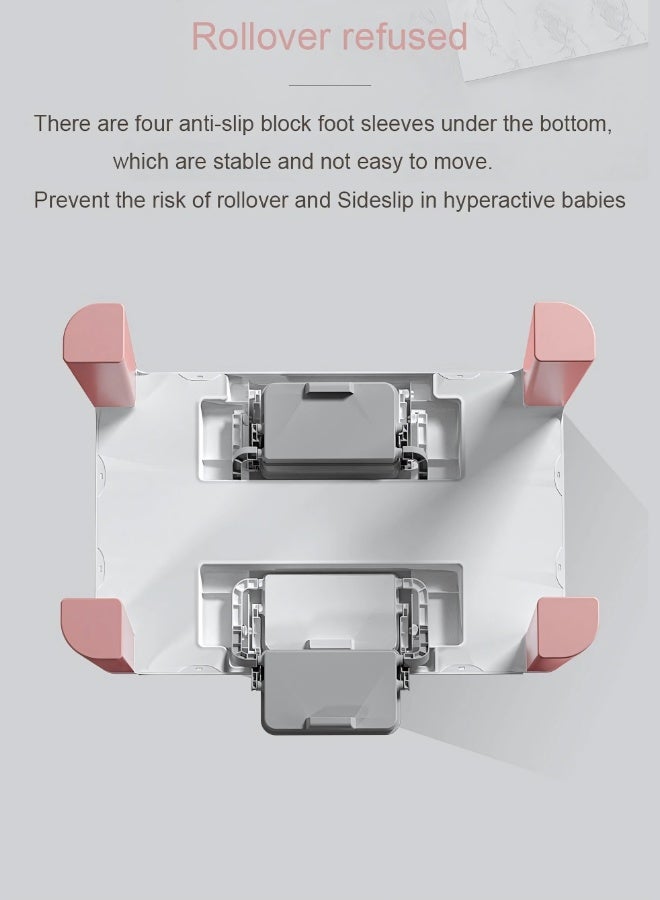 Marcolo One Table & Two Chairs Set – Durable Kids’ Activity Furniture – BPA-Free, Safe, and Easy to Clean – For Play, Learning, and Dining (Pink) - Image 4