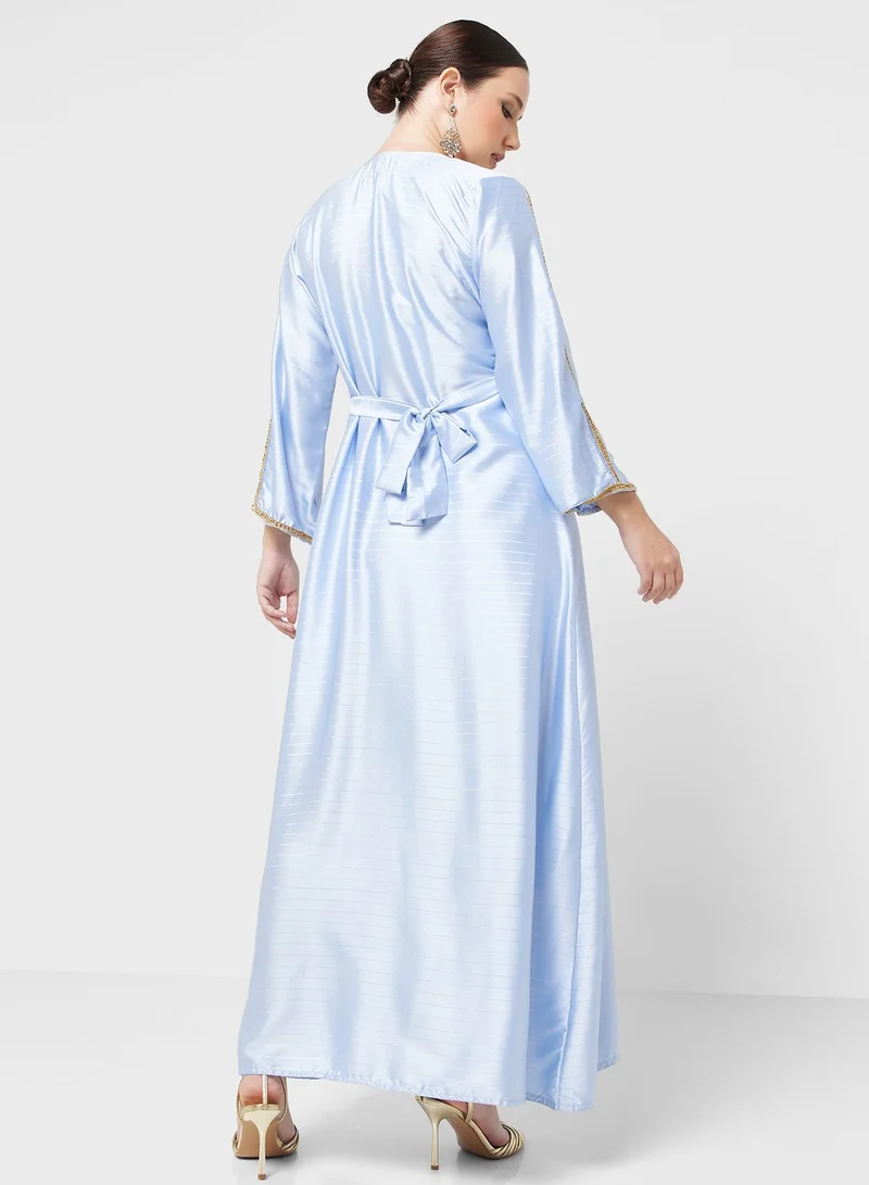 ARABIAN CLOSET Embellished Side Slit Jalabiya