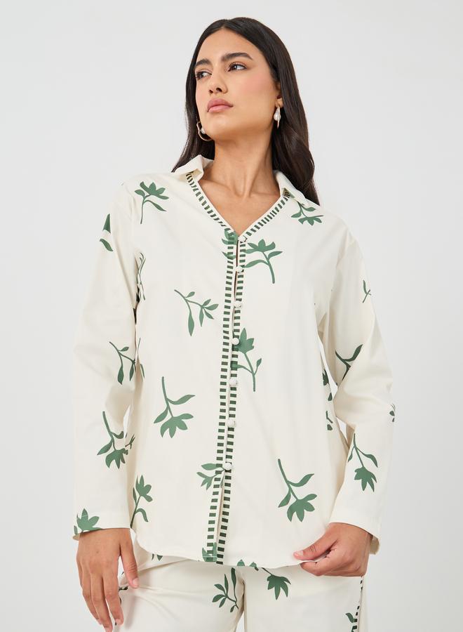 Styli Styli Printed Buttoned Shirt and Pants Co-Ords - Image 3