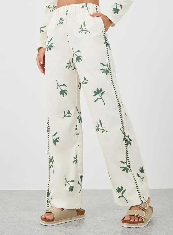 Styli Styli Printed Buttoned Shirt and Pants Co-Ords