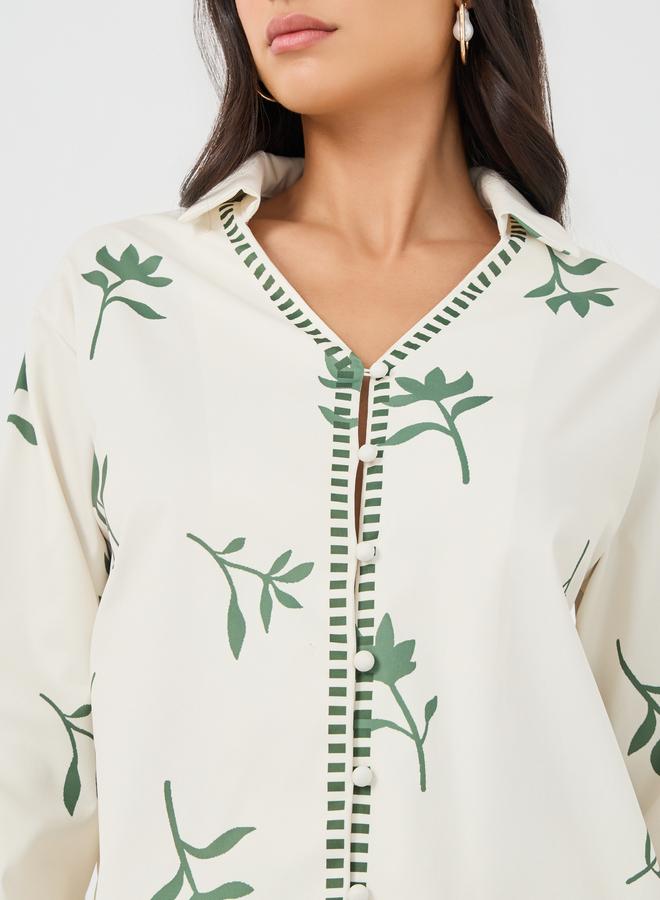 Styli Styli Printed Buttoned Shirt and Pants Co-Ords - Image 4