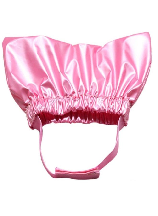 HALONTIN Dog Shower Cap, Cat Ear Cover for Bath, Waterproof Dog Helmet and Adjustable Pet Earmuffs for Grooming Reusable Ear Protection for Dogs and Cats, Pink - Image 1