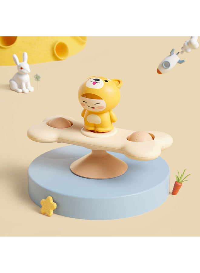 Baby Sucker Tun Le Young Children's Calming Sucker Finger Rotating Gyro Dining Chair Bathroom Water Play Toys-Color:Cartoon Spinner [puppy] Bag - Image 1