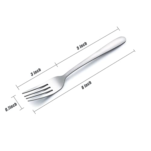 Gymdin 24 Pieces Dinner Forks, Forks Silverware(8 inches), Food Grade Stainless Steel Flatware Forks, Mirror Polished & Dishwasher Safe, Using for Home, Restaurant or Kitchen - Image 2