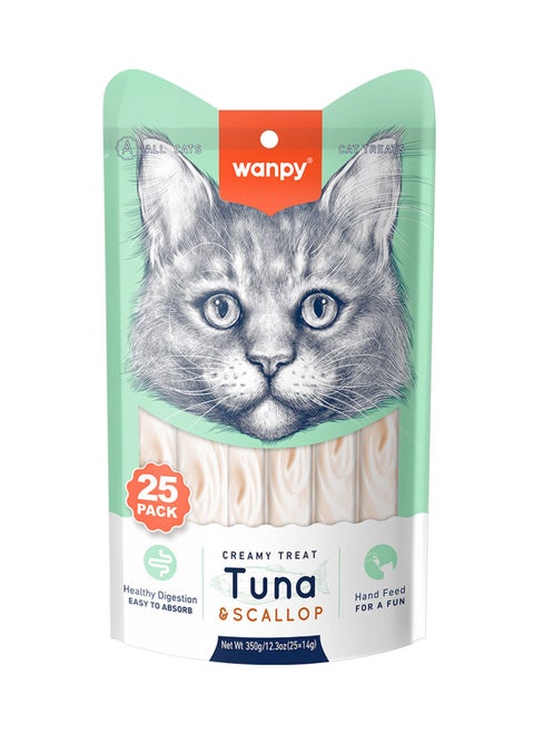Creamy Lickable Cat Treats – Tuna & Scallop (14g x 25pc)