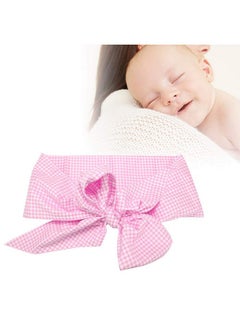 Zerodis Zerodis Baby Swaddle Wrap Sash, Cotton Maternity Bowknot Newborn Infant Blanket for Photo Shot, Newborn Baby Swaddle Blankets Receiving Blankets Infant Baby Gifts(Light Plaid)  - Image 2