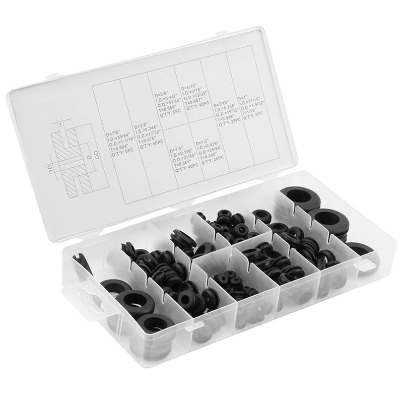 Heat Resistant Soft Plastic Grommets Assorted Sizes 180 Pieces for Industrial Applications - Image 4