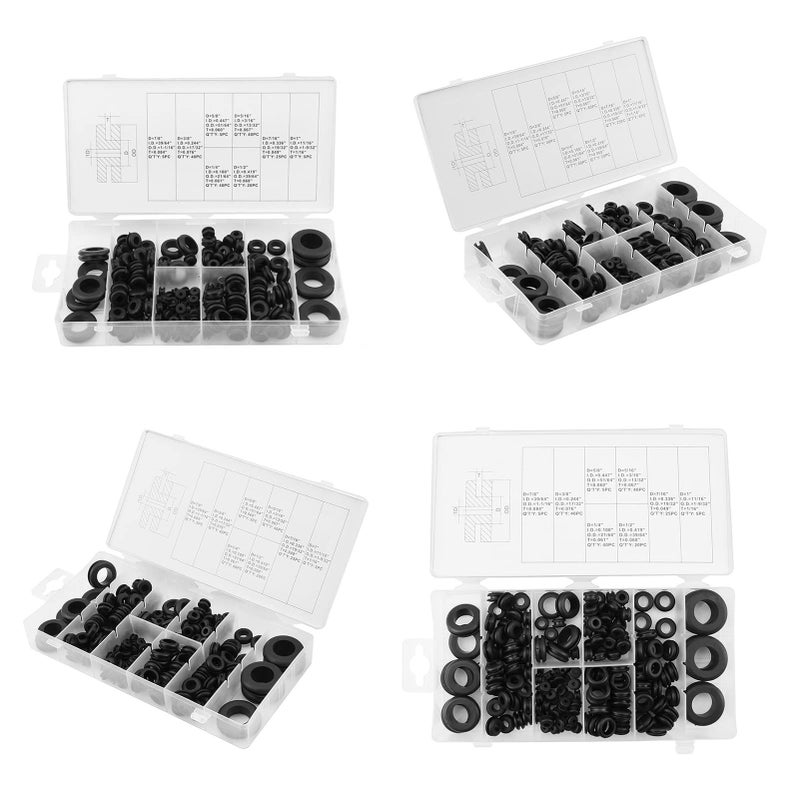 Heat Resistant Soft Plastic Grommets Assorted Sizes 180 Pieces for Industrial Applications - Image 5
