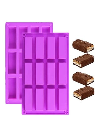 12 Cavity Silicone Rectangle Molds/Molds/Protein Bars mold/Energy Bars Maker for Caramel Bread Loaf Muffin Brownie Cornbread Cheesecake Pudding Soap Butter Mould Random Colors 2 Pack - pzsku/Z26DE6B0129251DBAB6E4Z/45/_/1728127430/91138798-fe3b-40e1-9b96-0459a49dc774