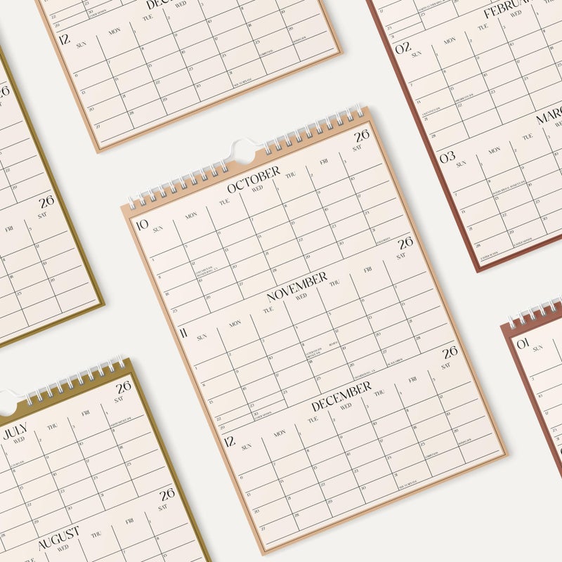 Karto 3 Month Wall Calendar 2026 - Vertical 11x17 inch January 2026 to June 2027 - Boost Your Productivity and Easy Planning with the Aesthetic Monthly Calendar - Boho Color - Image 4
