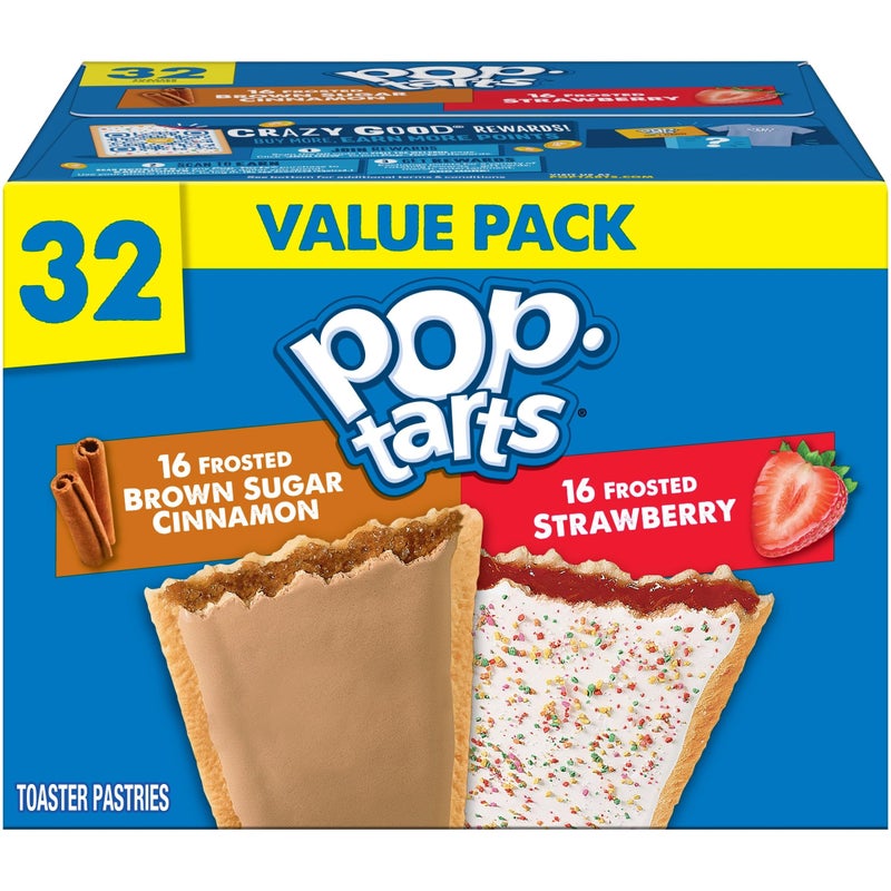 Pop Tarts PopTarts Toaster Pastries Breakfast Foods Kids Snacks Mega Value Pack Variety Pack 32 PopTarts - Image 3