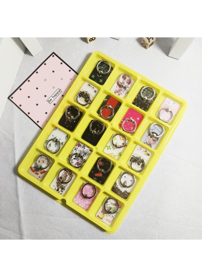 Generic 20 Full-version Ring Buckle Flower Mobile Phone Stand Desktop Stand Multi-picture Mixed Color Delivery Wholesale-Color:Crystal Large Ring Square Ring Buckle/20 Pieces  - Image 1