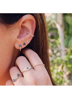 Mevecco Women Huggie Hoop Earrings Gold Ear Stud Cuff 14K Gold Filled Small Boho Beach Simple Delicate Handmade Hypoallergenic Jewelry Gift  - Image 2