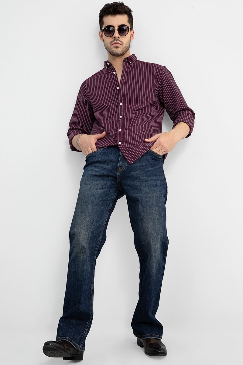 SNITCH Lining Maroon Shirt - Image 2